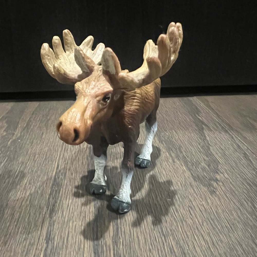 Vintage Safari Ltd 1997 Bull Moose Retired Animal Figure Collectible